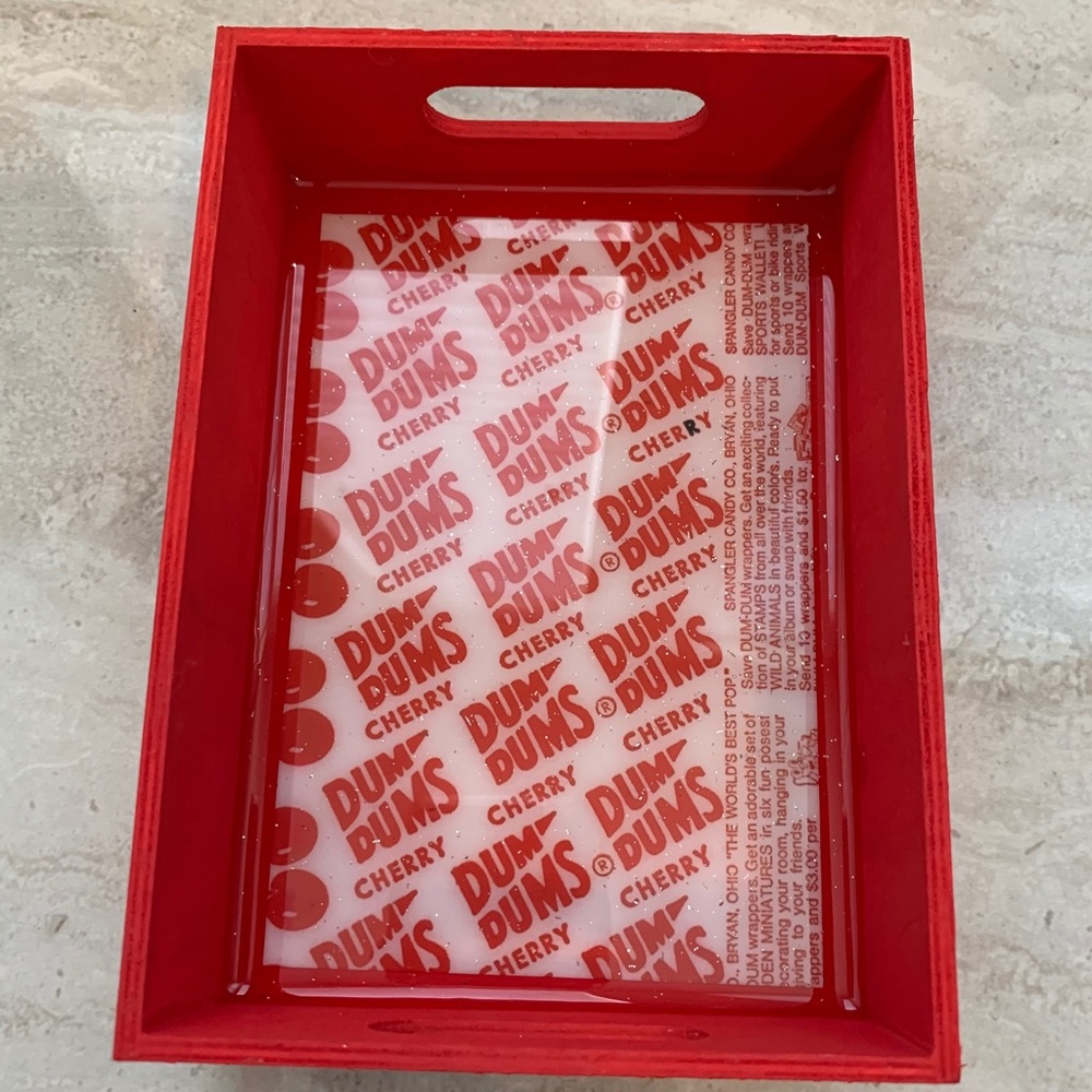 Customized Cherry Dum Dums Mini Resin Tray